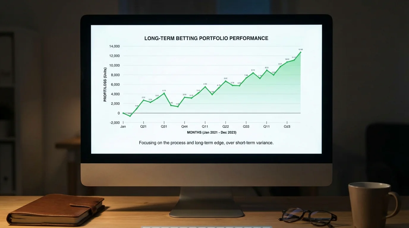 Gráfico mostrando resultados de apostas ao longo do tempo