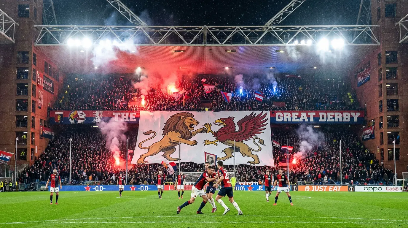 Ambiente intenso de um clássico de futebol