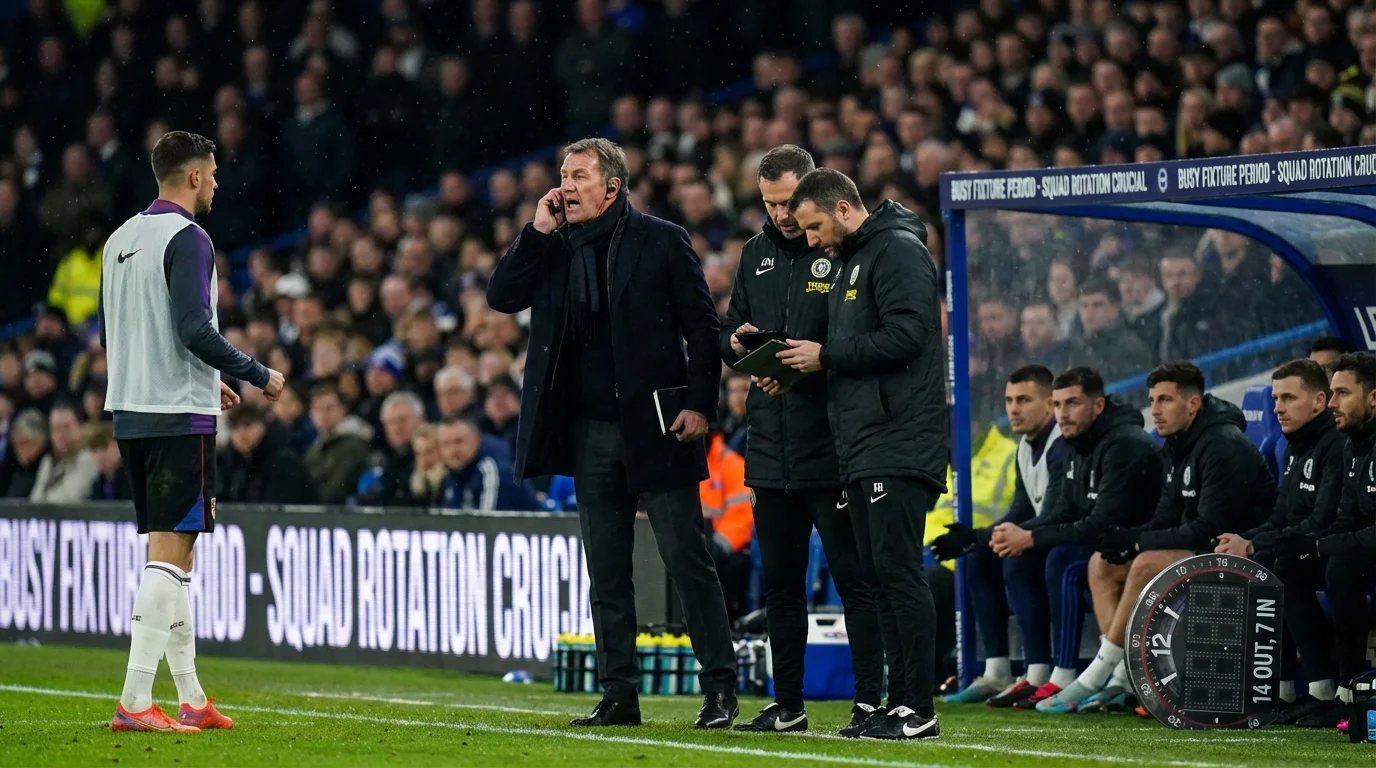 Treinador a fazer substituições durante um jogo